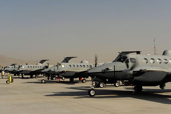 MC-12W aircraft landing