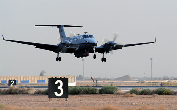 MC-12W aircraft landing