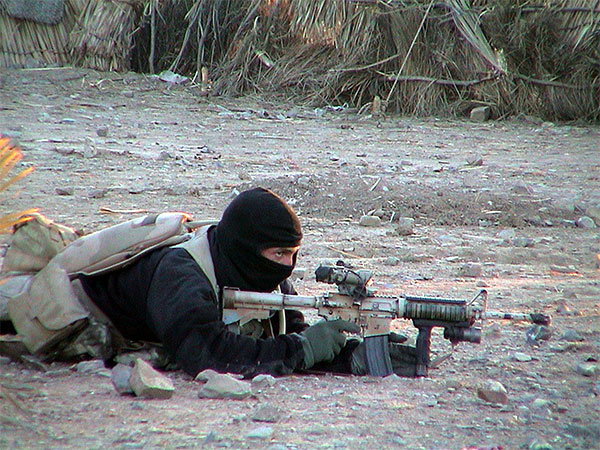 seal with m4 - afghanistan