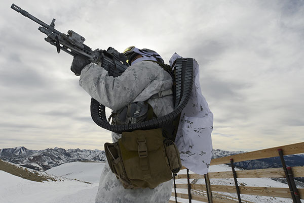 SEAL with MK 48 Machine Gun