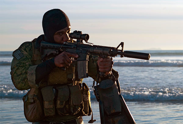 Navy SEAL Armed With Mk 18 Mod 0