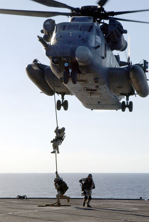 SEALS MH-53 fast rope