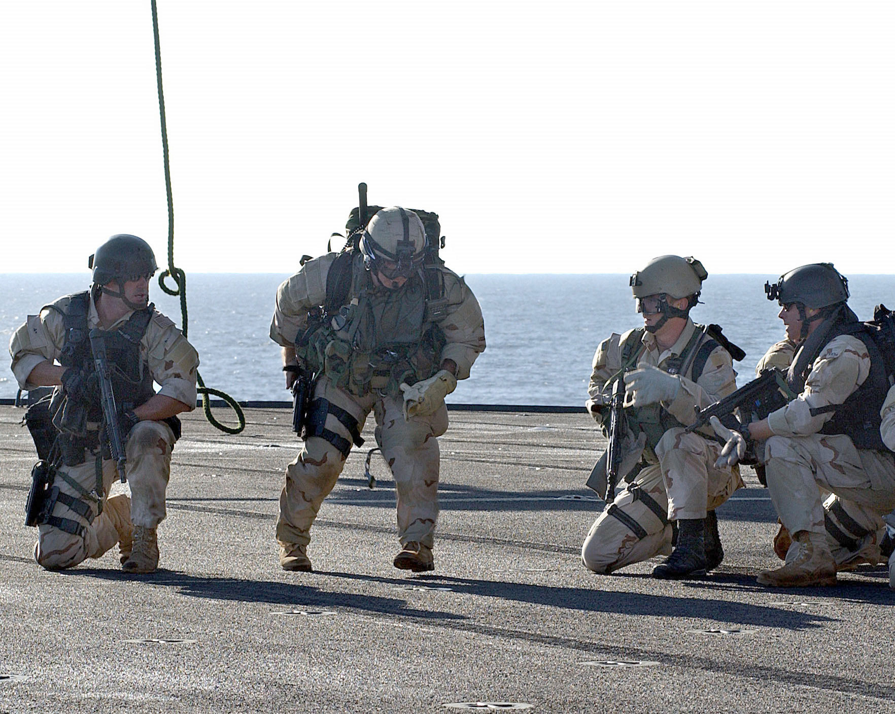 Photo SEALs on ship's deck