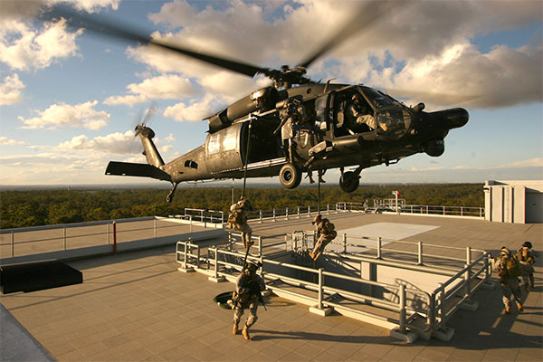 MH-60 - special operations fast rope