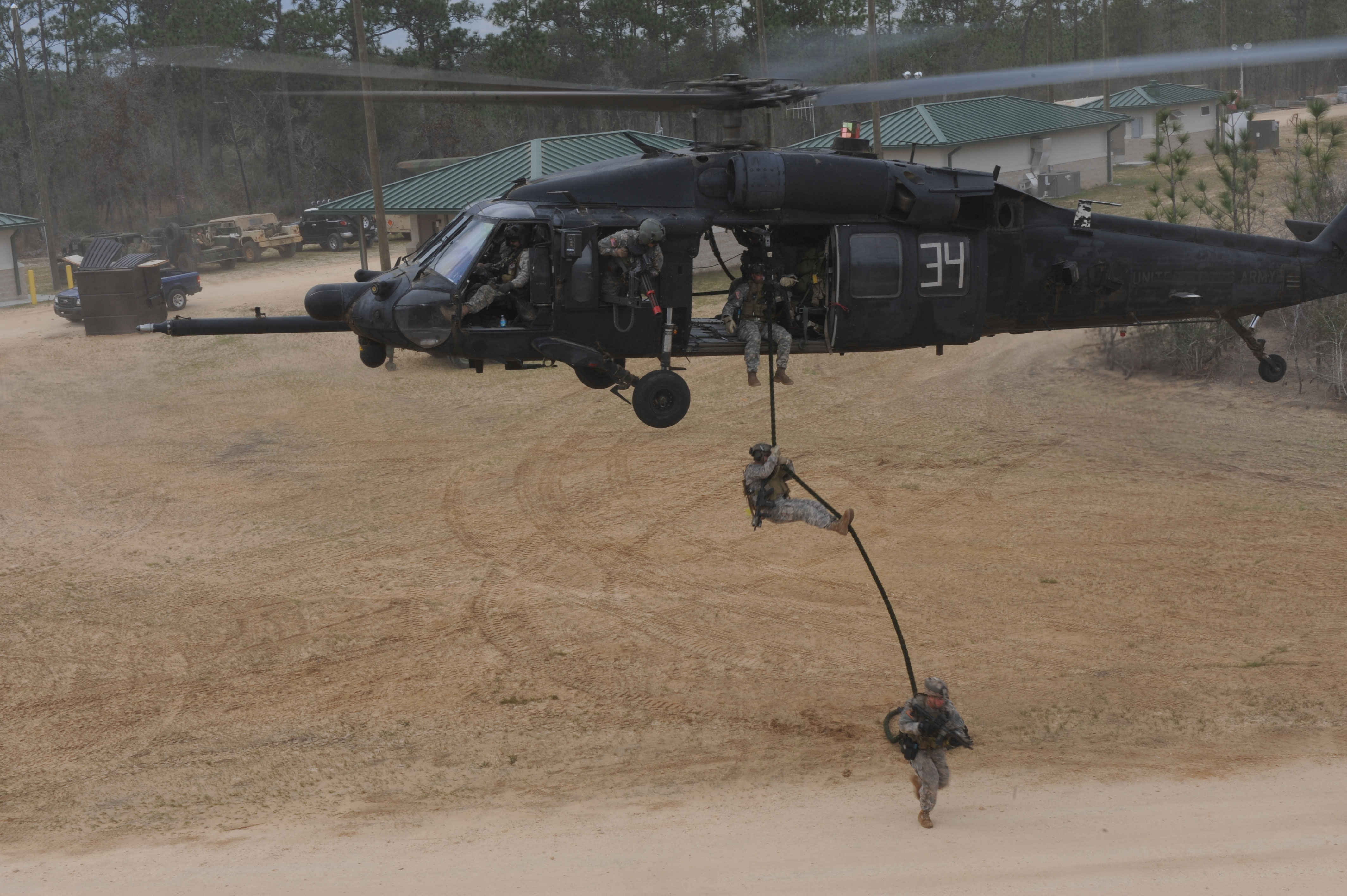 MH-60 Black Hawk Helicopter | Fast Rope