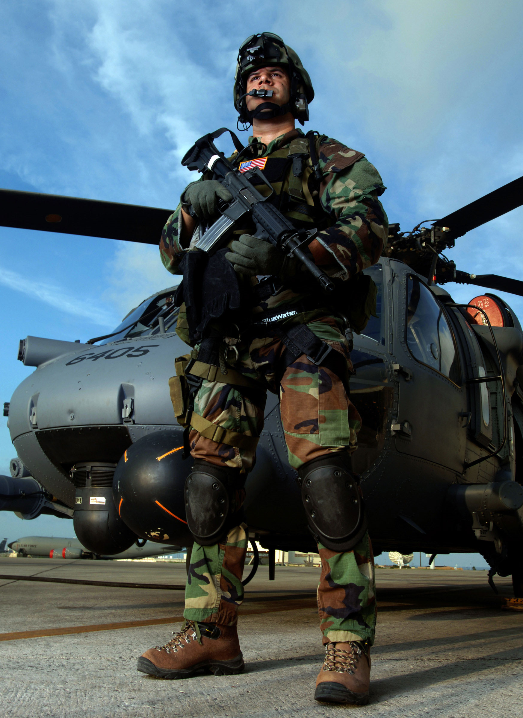 USAF Pararescueman - HH-60G Pavehawk Helicopter