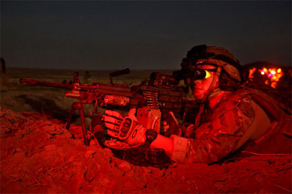 Ranger with M249 Machine Gun