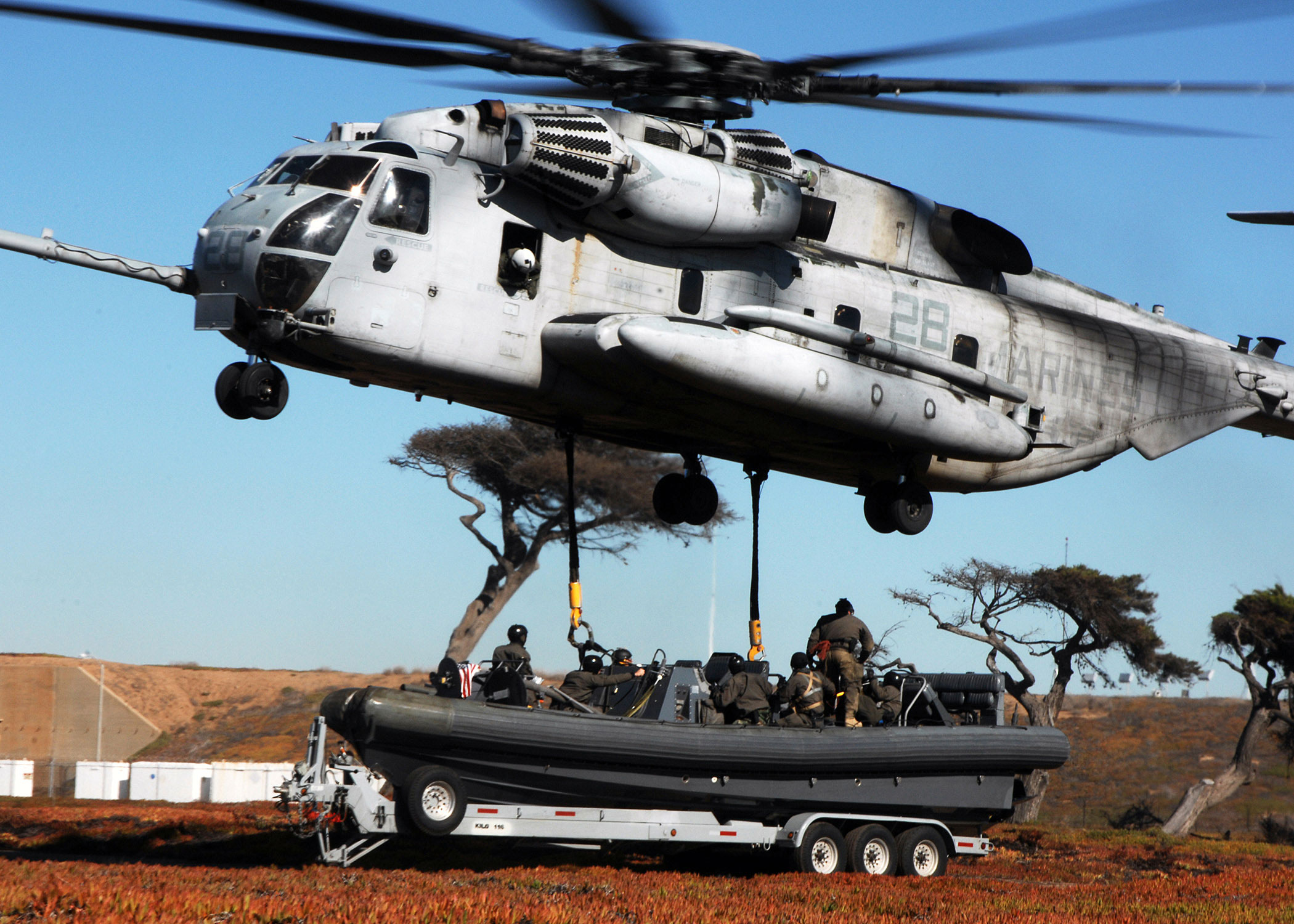 NSW RHIB - CH-53 Helicopter