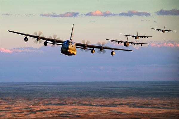 MC-130J Commando 2s in Low Level Formation