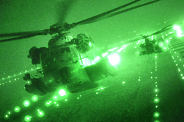 MH-53 Pavelow Helicopters - night