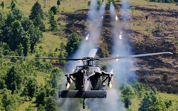 MH-60M DAP firing rockets