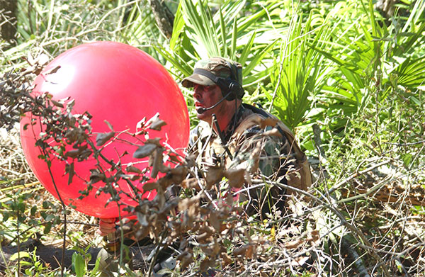 usaf combat weathermen with weather balloon
