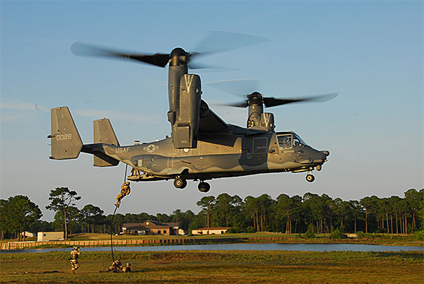 CV-22 Osprey in hover