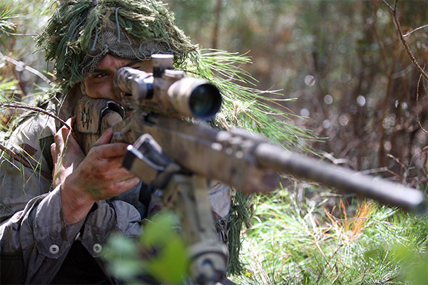 Scout Sniper A member of the 2nd Reconnaissance Battalion in training to