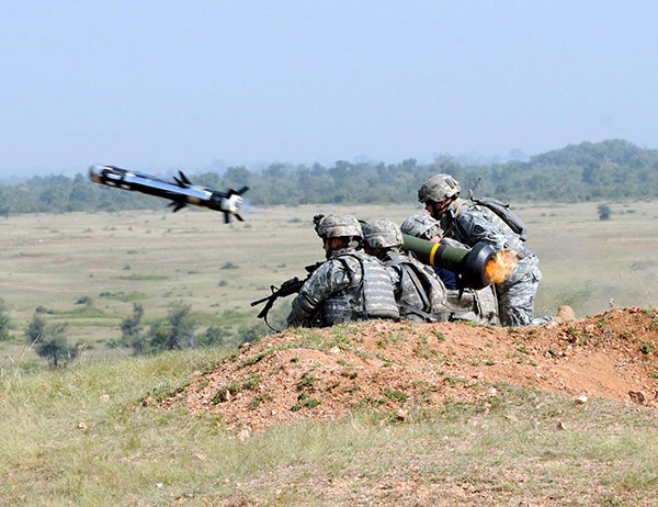 Javelin misisle being fired