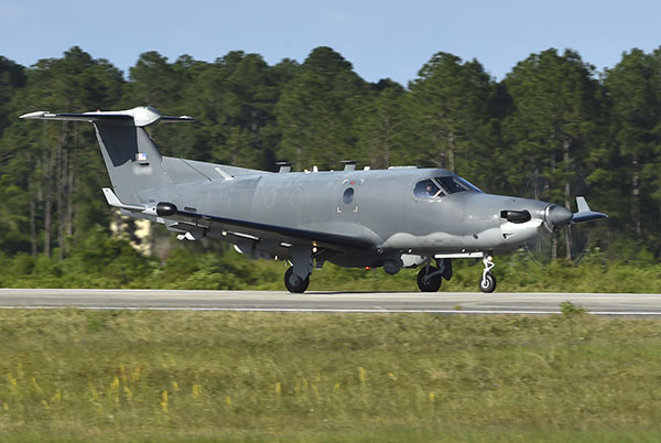 u-28A on runway