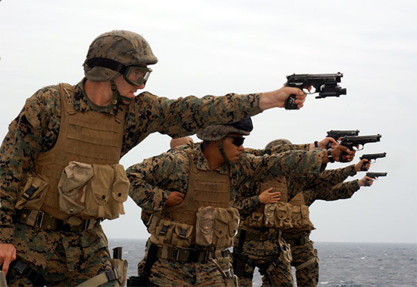fleet anti-terrorism secuirty team - m9a1 pistols