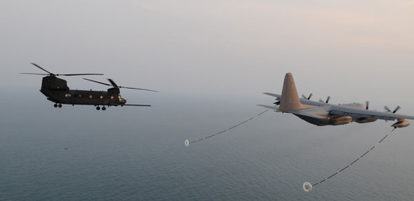 mh-47 and mc-130p aircraft