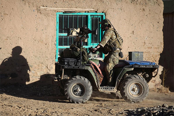 ATV with machine gun